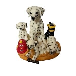 Vintage Young's Dalmation Dog's on Mat Figurine Statue Collectible Dogs